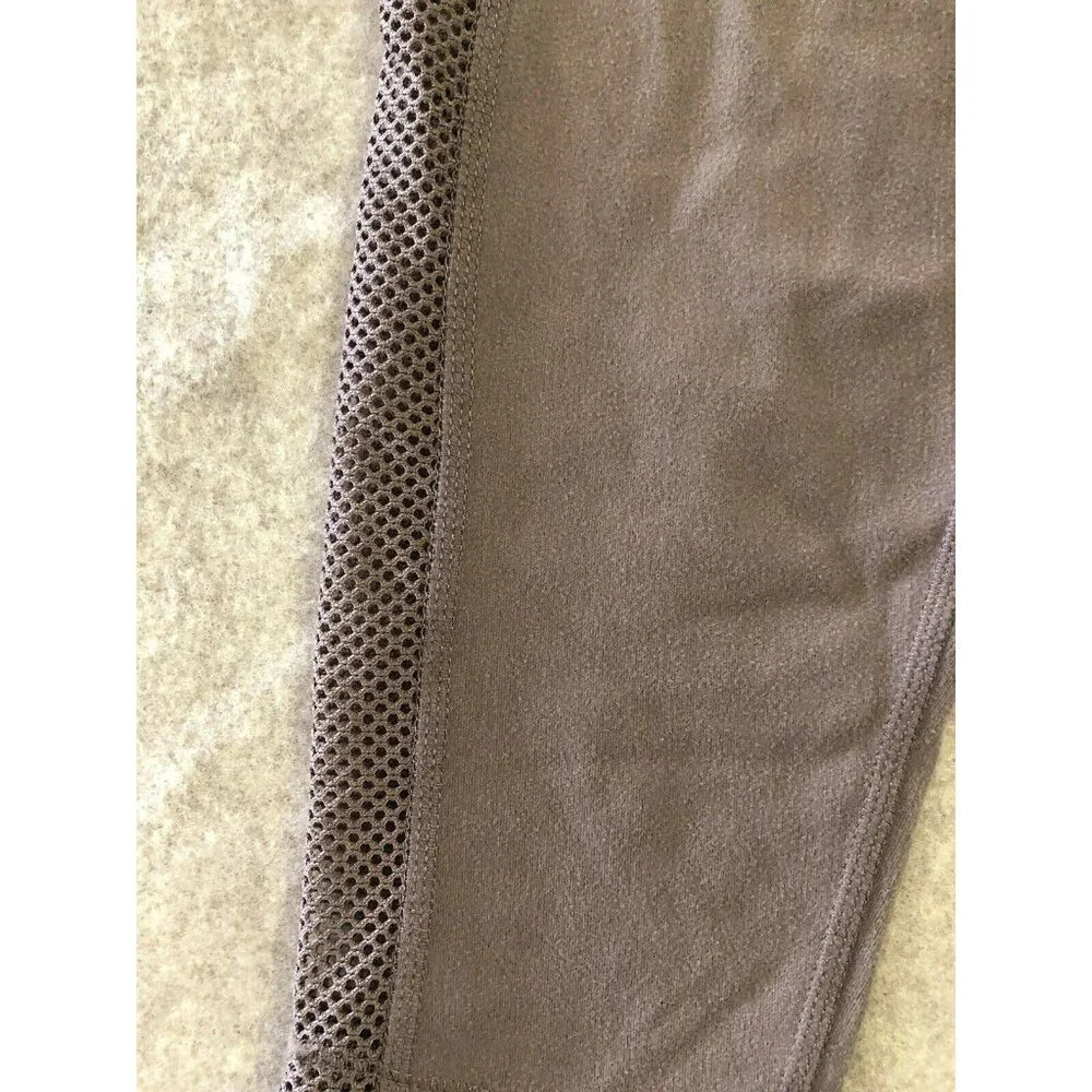 Tahari Sport NWT Women Brown Activewear Yoga Pant Legging Side Mesh Breathable M - Picture 2 of 10